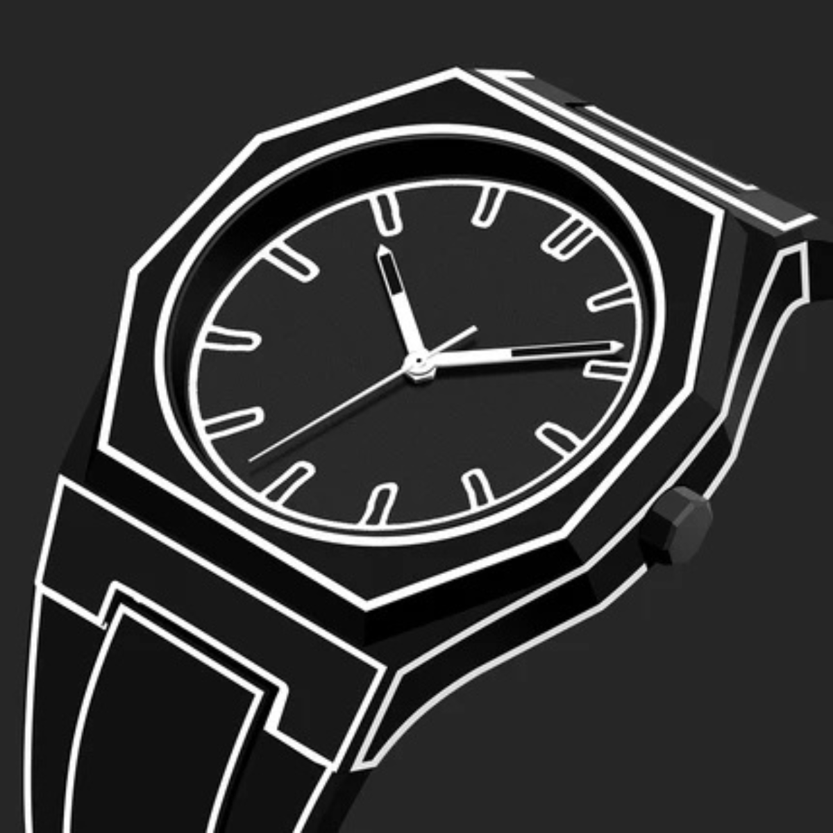 Modern Minimalist Sketching Creative Sports and Leisure Design Watch