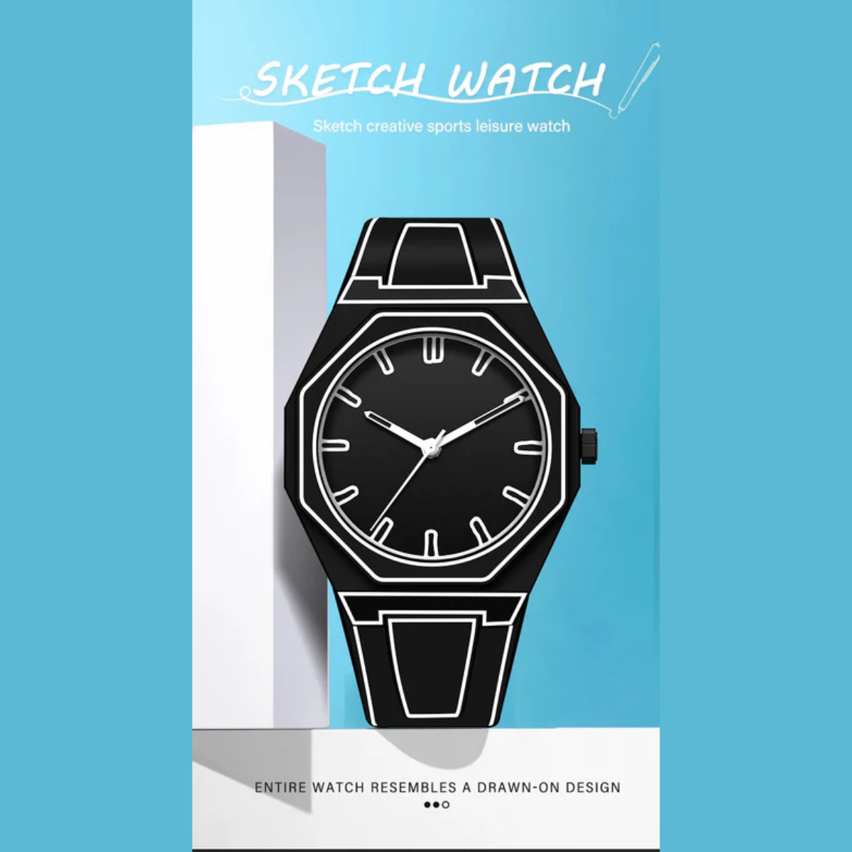 Modern Minimalist Sketching Creative Sports and Leisure Design Watch