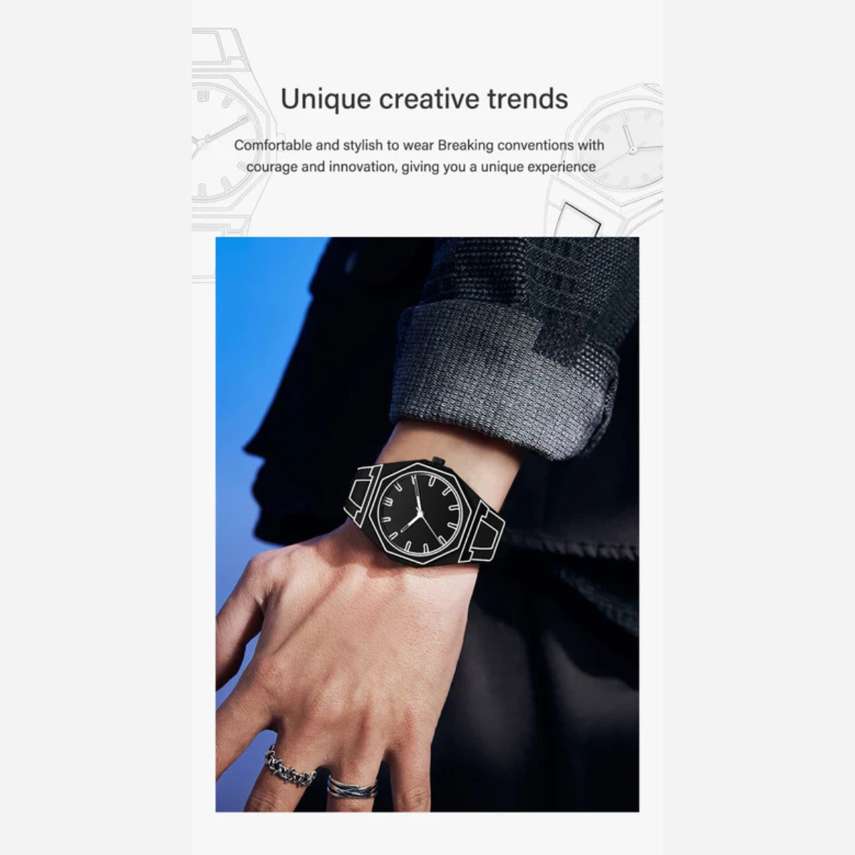 Modern Minimalist Sketching Creative Sports and Leisure Design Watch