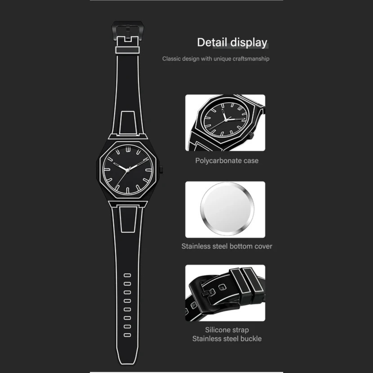 Modern Minimalist Sketching Creative Sports and Leisure Design Watch